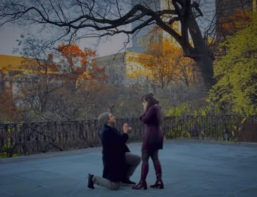Jo proposing to Ariana in the park